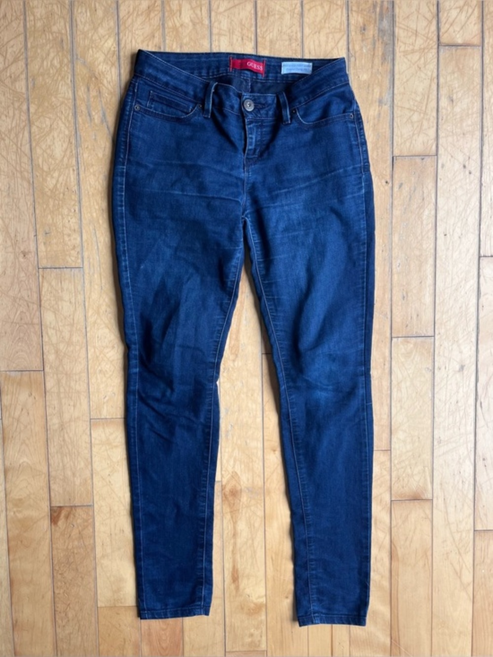 GUESS Mid-Rise Curvy Skinny Stretch Denim Jeans Size 29